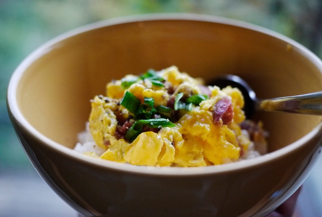 Scrambled Eggs with Chinese Sausage